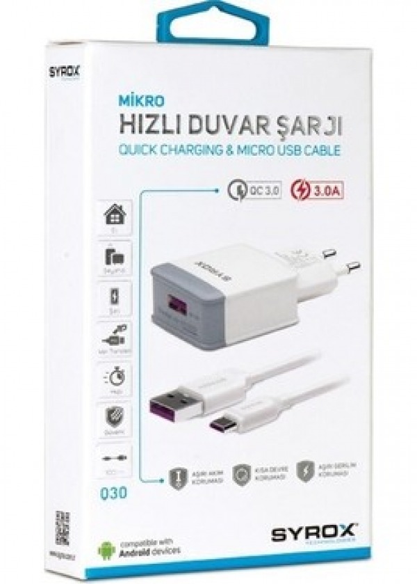 Syrox X-030 Micro Usb Ev tipi Şarj Aleti