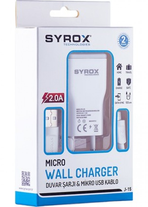 Syrox J15 Micro Usb Ev tipi Şarj Aleti