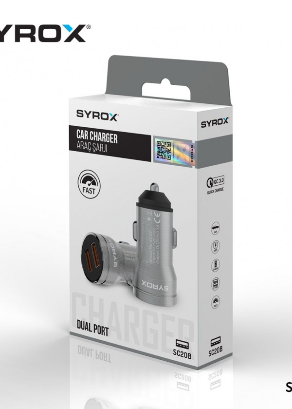 Syrox SC20B Araç içi Çakmaklık Şarjı