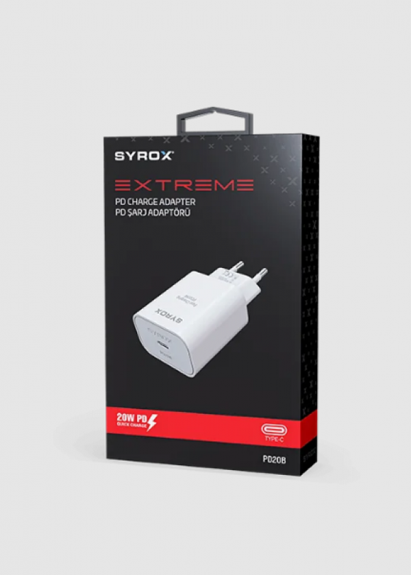 Syrox Extreme Type-C Ev tipi Şarj Başlığı