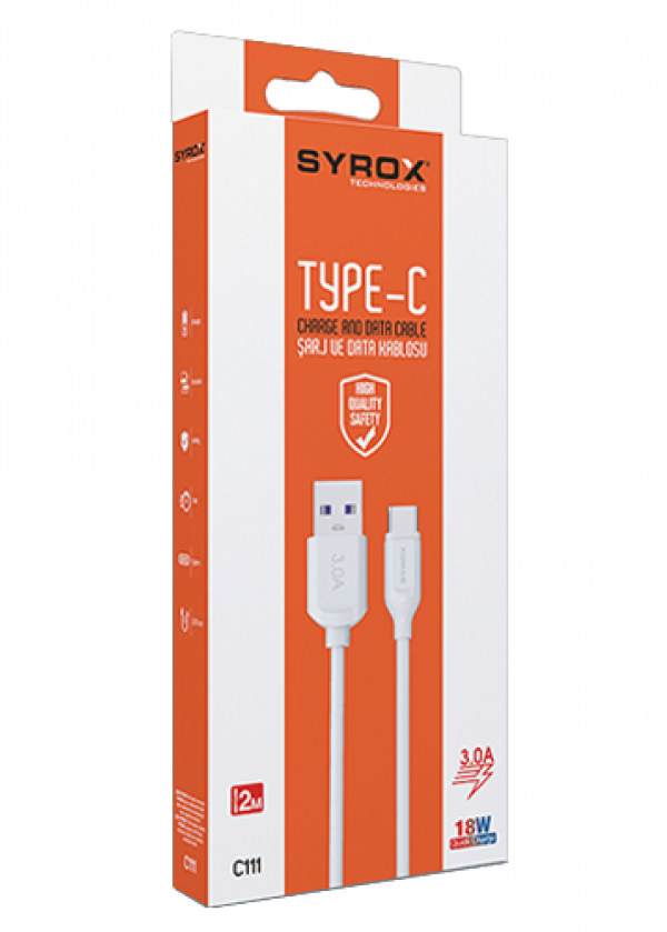 Syrox C111 Type-C Şarj Kablosu